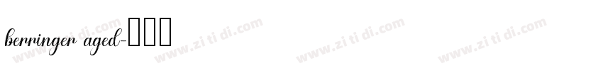 berringer aged字体转换